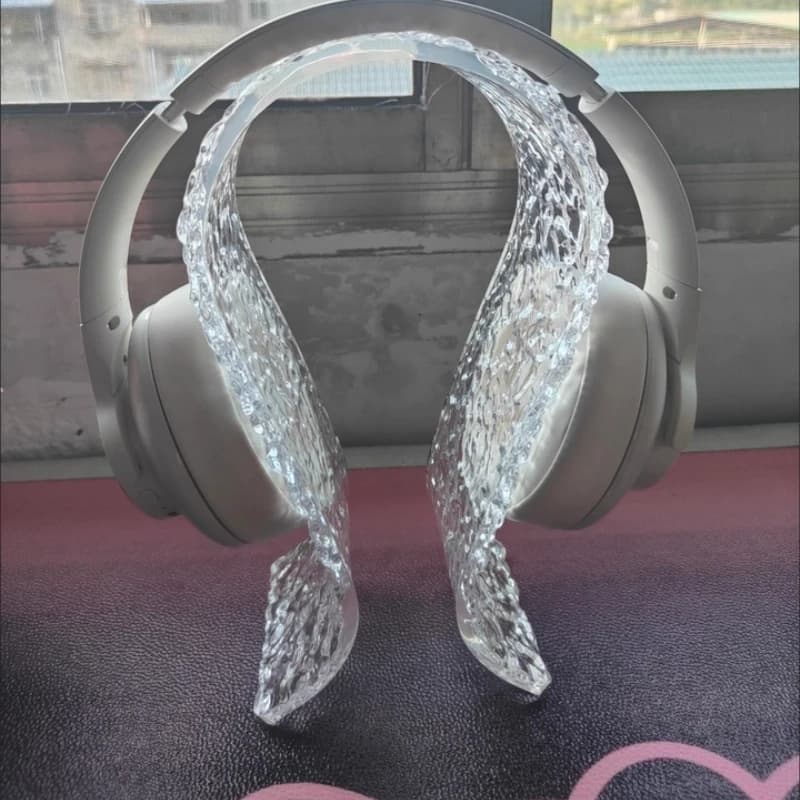 NUOVO Supporto per Cuffie in Acrilico, Espositore per Auricolari per Aripods Max/Sony MX5, Accessori per Cuffie da Gaming Y2K