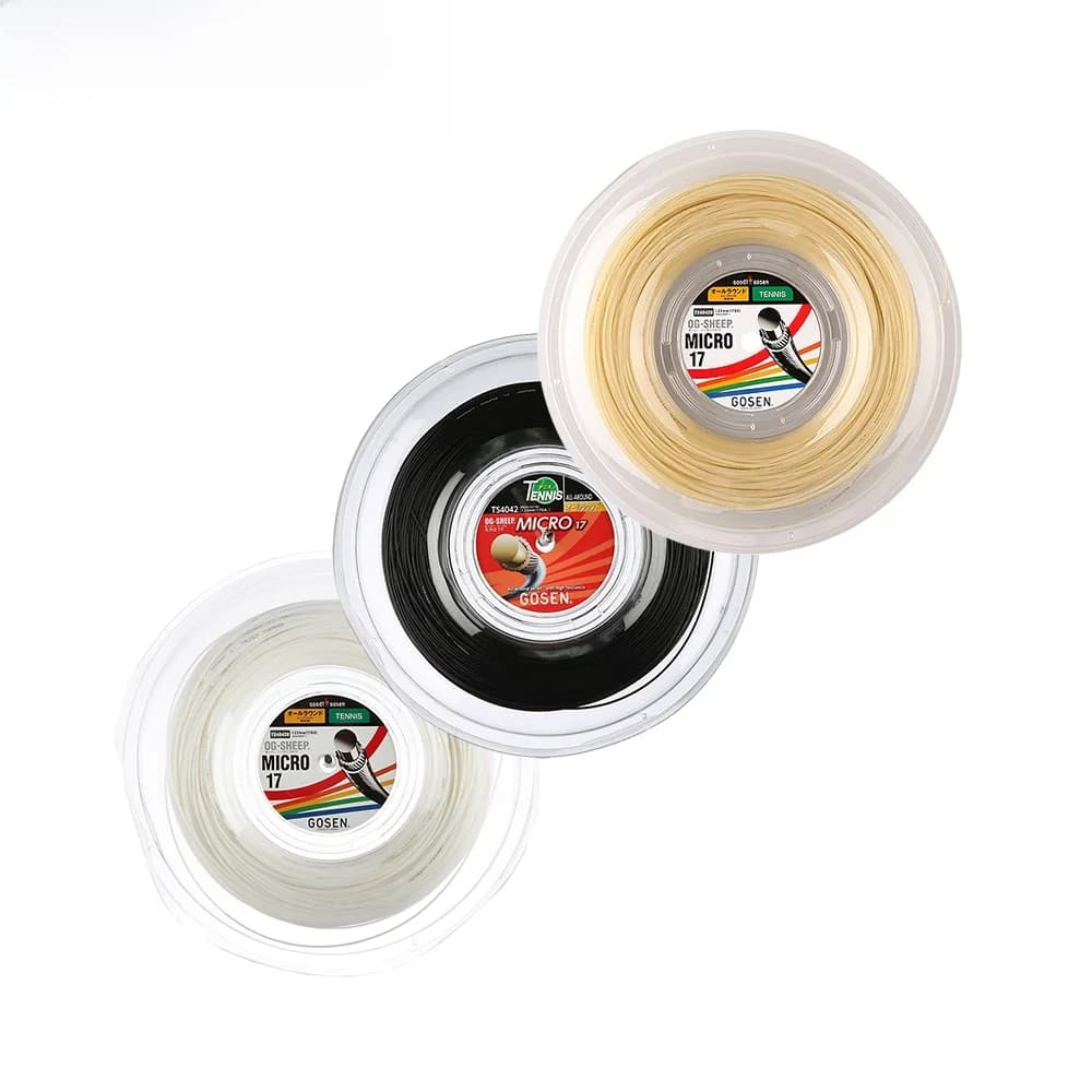 Gosen OGSheep Micro 122 Synthetic Tennis Court Coil Monofilament, Disposable Cutting, for Tennis Rackets, Sport and Fitness