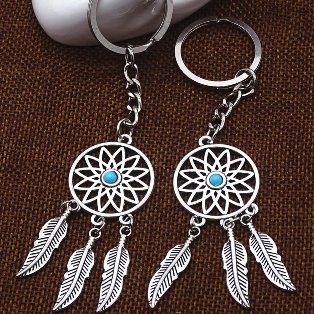6Pcs Metal Dreamcatcher Keychains Decorative Creative Key Rings for Bag Car Keys Metal Keychains