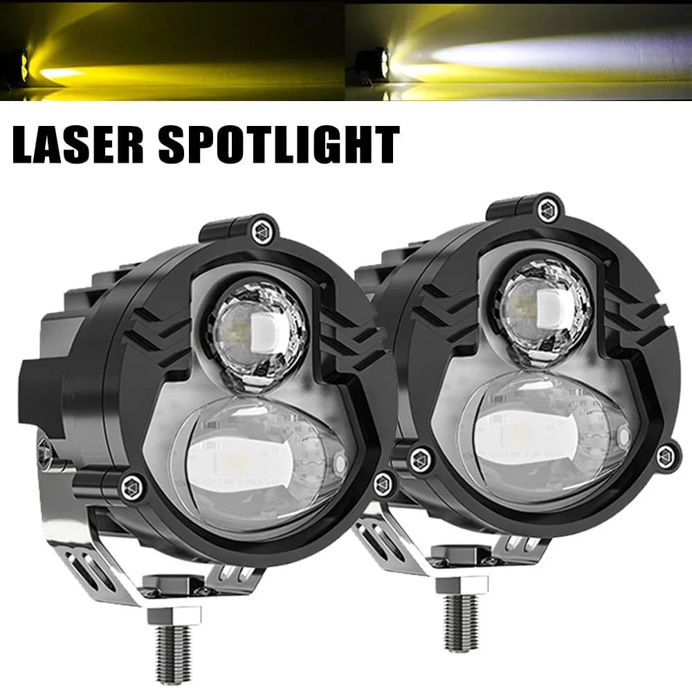 Motorcycle Led Work Light 12V 24V For Car Yellow Fog Lamp 4x4 Off Road Tractors Driving Light White Square Off-Road Use