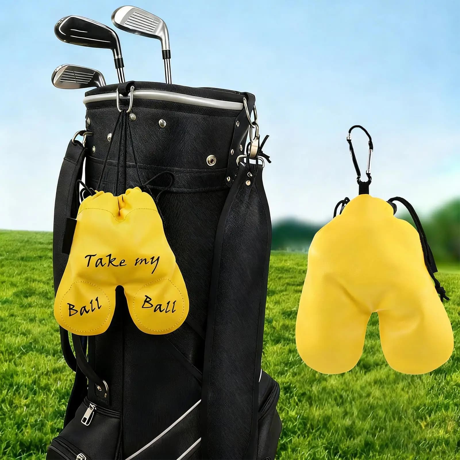 Borse portaoggetti da golf Borsa per palline da golf Custodia con coulisse Borsa sportiva multiuso in pelle PU impermeabile Forniture per allenamento da golf portatili