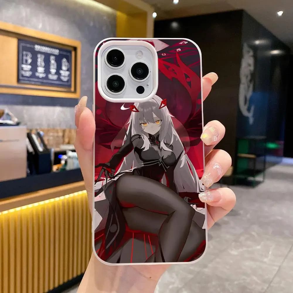 Game GI Ronova Phone Case for iPhone 18 17 16 15 14 13 12 11 Air Pro Max Plus Jelly Dual Layer White Cover