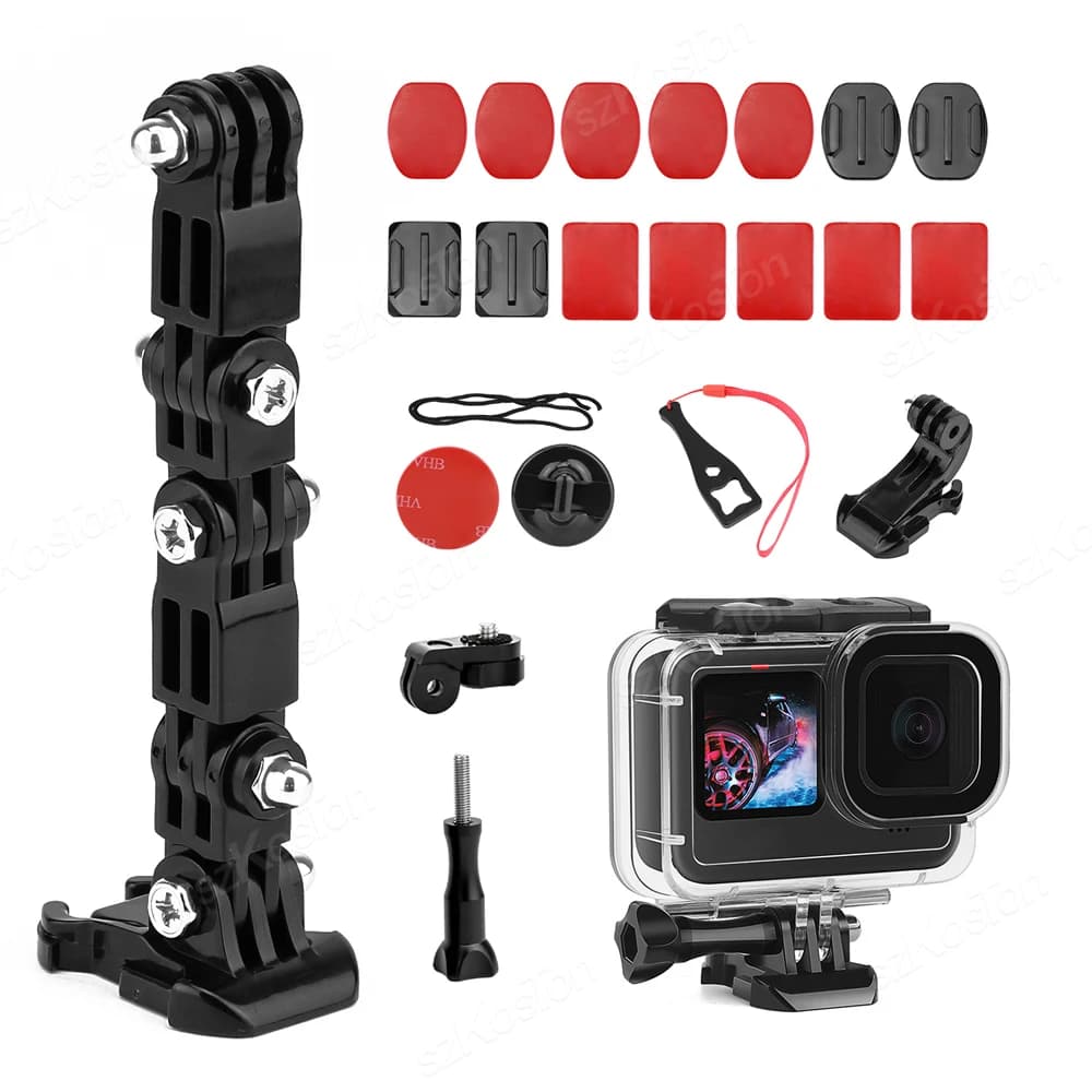 Set di accessori per casco laterale anteriore Supporto base con fibbia a forma di J per GoPro Hero 13 12 11 10 9 8 7 DJI Osmo Action 4 5 SJCAM