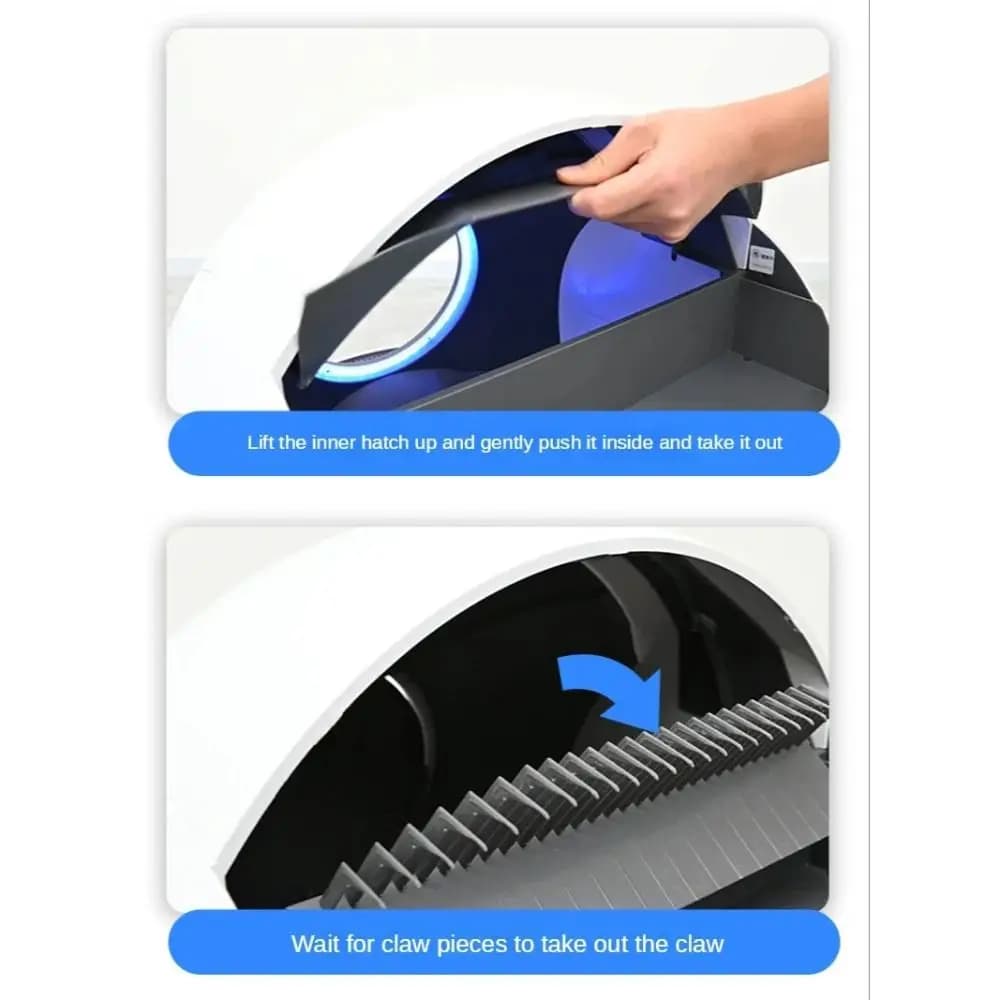 2024 Rastrello di ricambio automatico Accessori durevoli per lettiera per gatti Pala per lettiera per gatti Accessori per toilette per gatti facili da installare