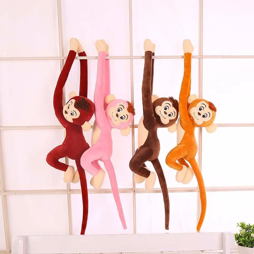 Regali per Bambini, Morbida Decorazione per la Casa, Scimmia di Peluche in Cotone con Braccia Lunghe