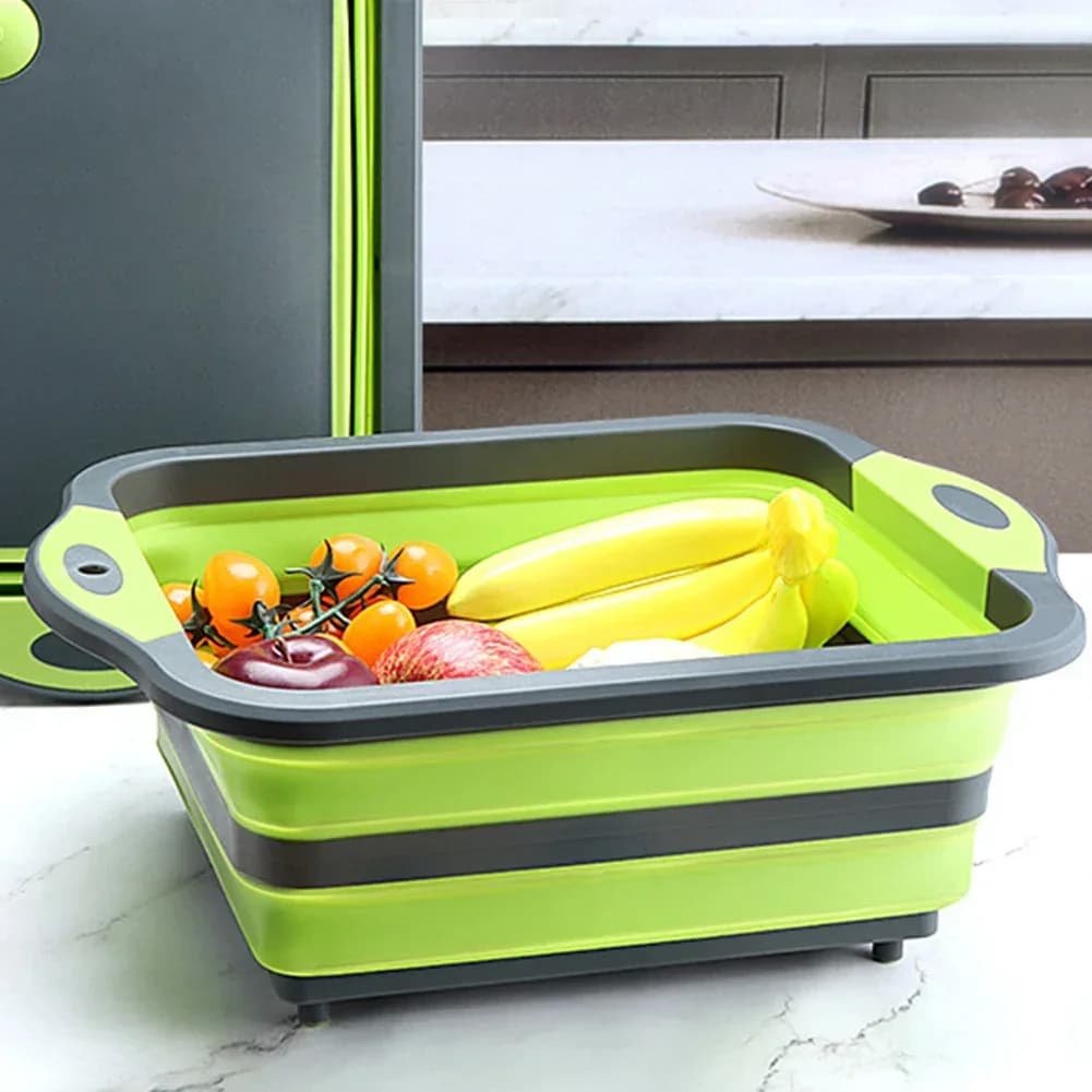 Cucina domestica pieghevole lavaggio lavello portatile secchio per piedi tagliere bacino pieghevole in plastica strumenti da campeggio all'aperto da viaggio amagi