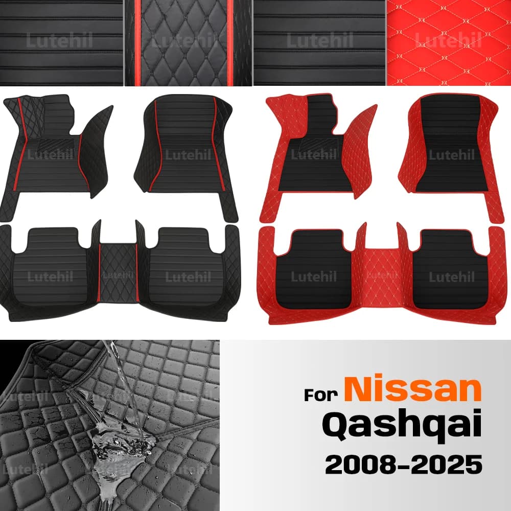 Per Nissan Qashqai 2008-2025 Tappetino per auto personalizzato Automobile Tappeto Copertura Accessori interni Protettivo