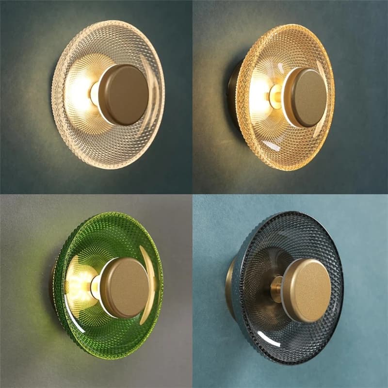 Modern Colored Glass Wall Lamps Nordic LED Lighting Pendant Hanging Applique Living Room Bedroom Bedside lamp Interior lamps