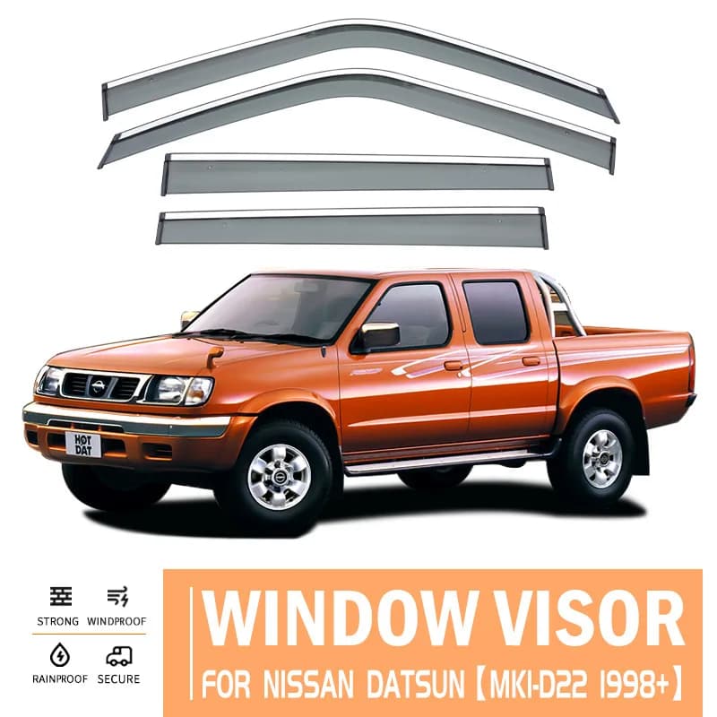 Per NISSAN Datsun 1998+ Deflettori Finestrini Auto, Tendine Parasole Antipioggia per Finestrini Laterali, Accessori Auto