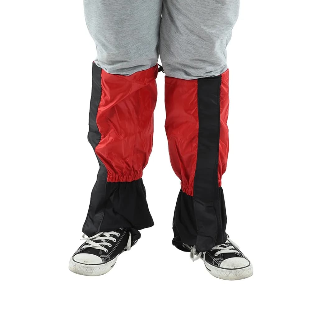 1 Pair Adjustable Waterproof Waterproof Leg Gaiters 210T Oxford cloth Red Snow Boot Guards Snowproof Hiking Leg Gaiters Hiking