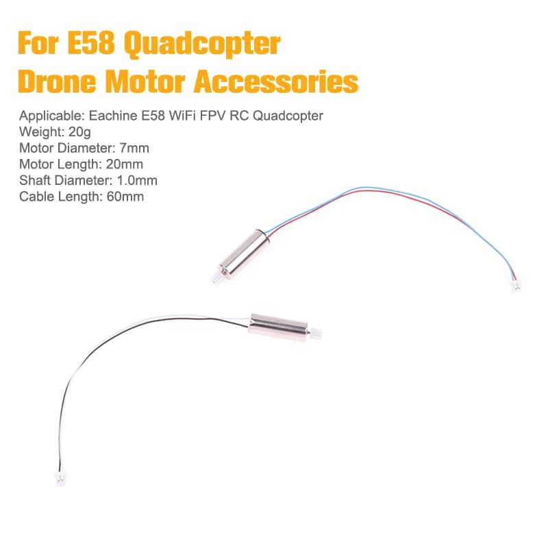 Ricambi originali Eachine E58 Quadcopter 7mm motore Drone Coreless spazzolato con connettore ingranaggio CW/CCW accessori di ricambio ~