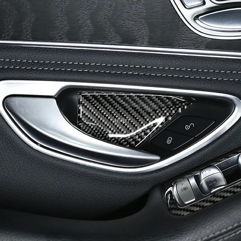 Per Mercedes Benz Classe C GLC W205 X253 vera fibra di carbonio Interni Accessori per lo styling dell'auto Adesivi decorativi per il controllo centrale
