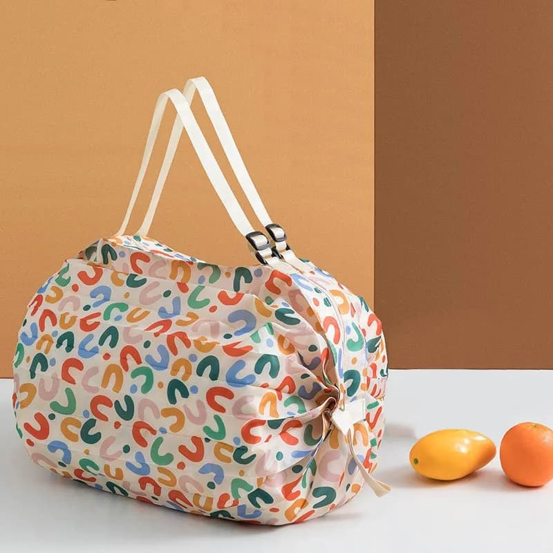 Nuova Borsa Pieghevole per la Spesa, Borsa Riutilizzabile Pieghevole in Tessuto per lo Shopping ZDGWD01