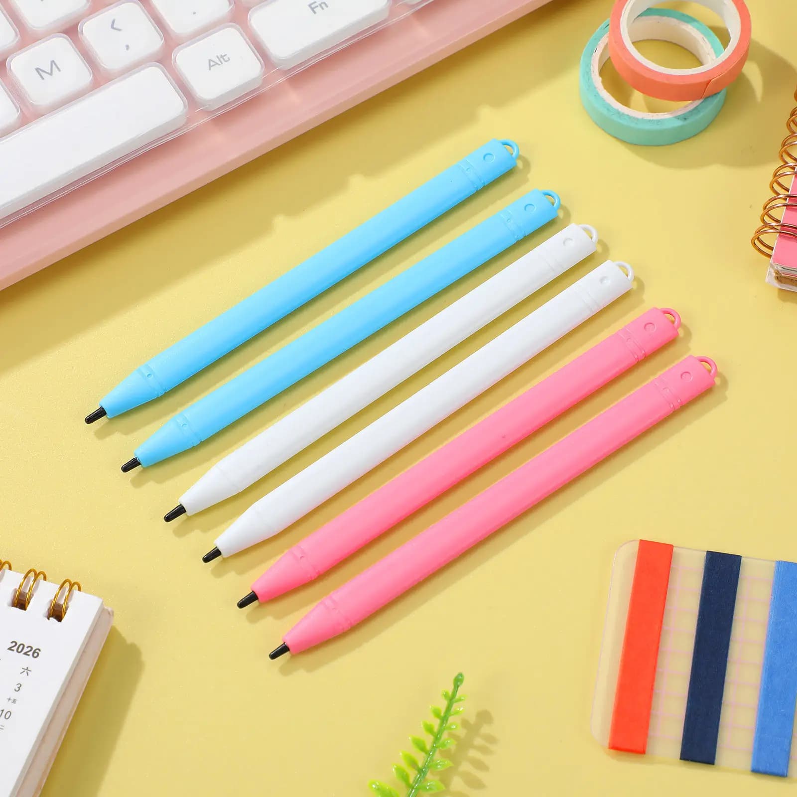 6 pezzi di penne stilo per scrittura a mano, ad alta precisione, riutilizzabili, leggere, portatili, accessori per tablet da disegno per bambini e adulti