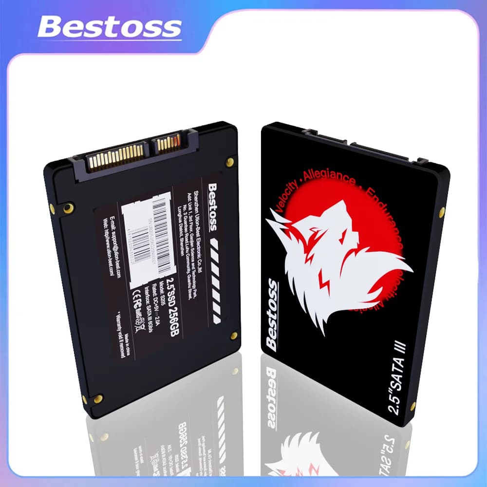 SSD Bestoss 240GB 2.5 Pollici SATA3, Disco Rigido 128GB 256GB 512GB 1TB 2TB, Unità a Stato Solido Interna SATA per Laptop e Desktop
