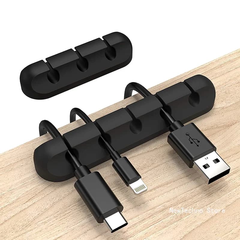 Organizzatore di cavi Avvolgicavo USB in silicone Clip di gestione ordinata da tavolo Supporto per cavo per mouse Organizzatore di cavi per cuffie