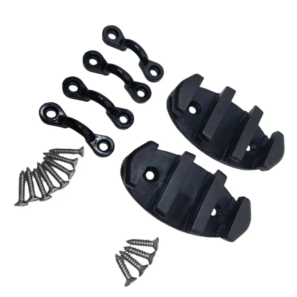 Kayak Anchor Zig Zag Cleat and Deck Tie Down Eye Loops with Stainless Steel Screws Kayak Canoe Fitting Accessories