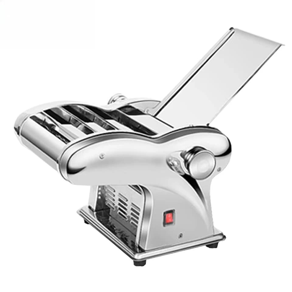 FKM140-4 Electric Pasta Maker Noodle Maker Pasta Making Machine Dough Roller Cutter Thickness Adjustable Stainless Steel