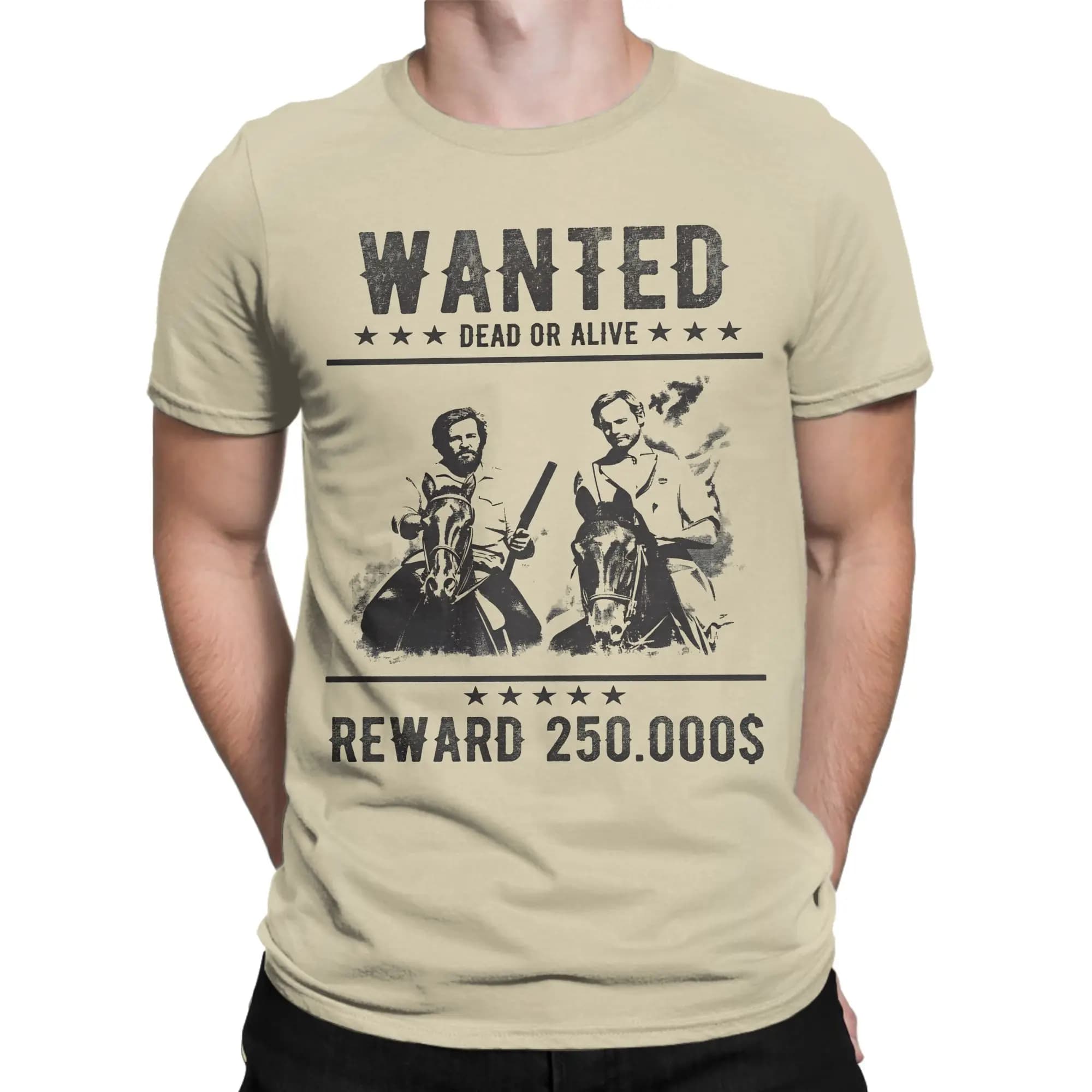Humor Bud Spencer And Terence Hill T-Shirts for Men Round Neck Pure Cotton T Shirts Short Sleeve Tees Gift Idea Tops