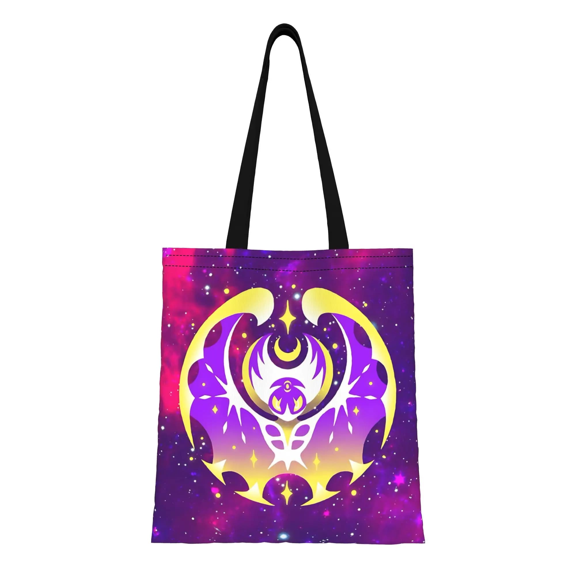 1PC Borsa tote in tela a doppio lato riutilizzabile con logo leggendario Pokemon, borsa a tracolla funko