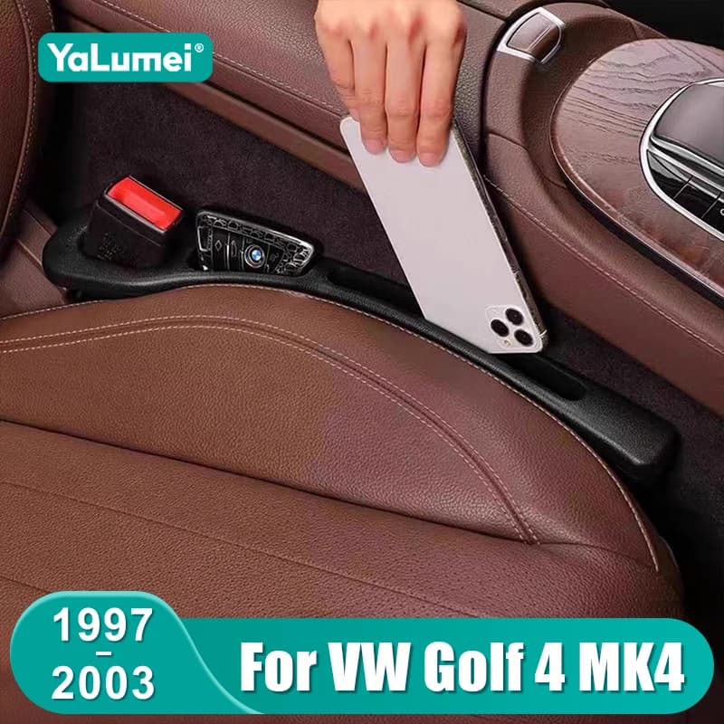 For Volkswagen VW Golf 4 MK4 1997 1998 1999 2000 2001 2002 2003 Car Seat Leak Proof Strips Gap Side Seam Filler Storage