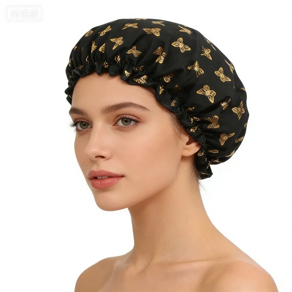 Waterproof Shower Headset Reusable with Design at Ciambella for Women, Elastic Cover for Shower, Spa, Salon and Swimming