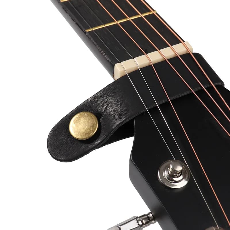 2 pezzi in pelle PU fascia per chitarra supporto per basso strumento ukulele fascia incrociata diagonale copertura di estensione strumenti strumenti di manutenzione