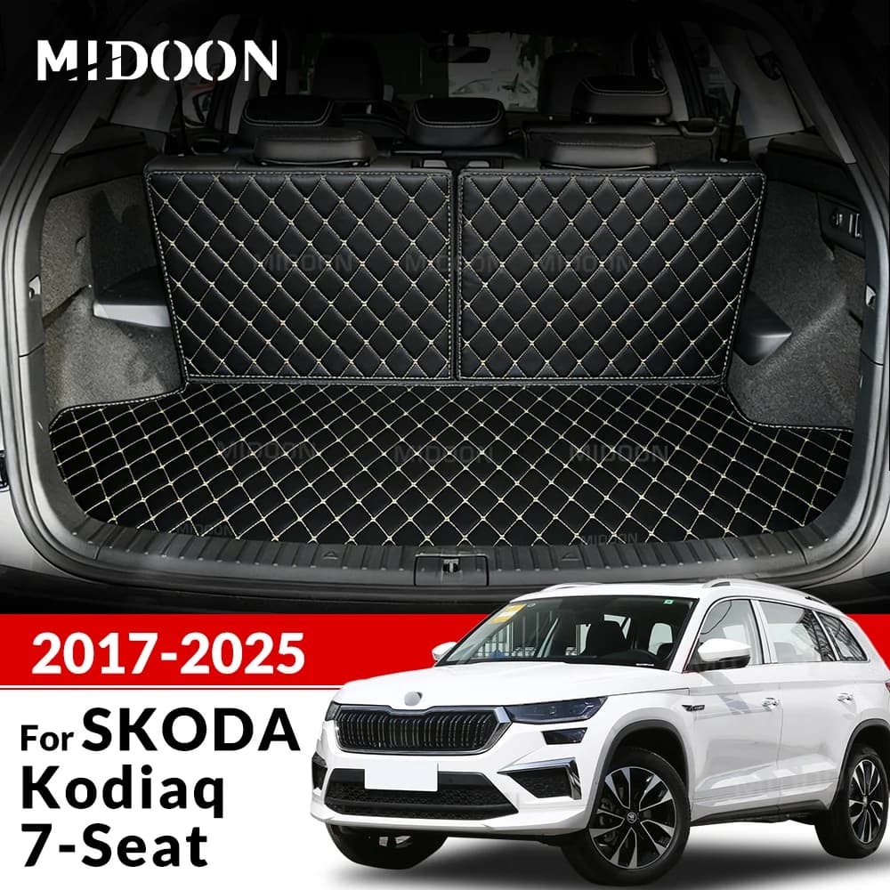 Tappetino per bagagliaio auto per SKODA Kodiaq 7 posti 2017 2018 2019 2020 2021 2022 2023-2025 Accessori auto personalizzati Decorazione interni auto