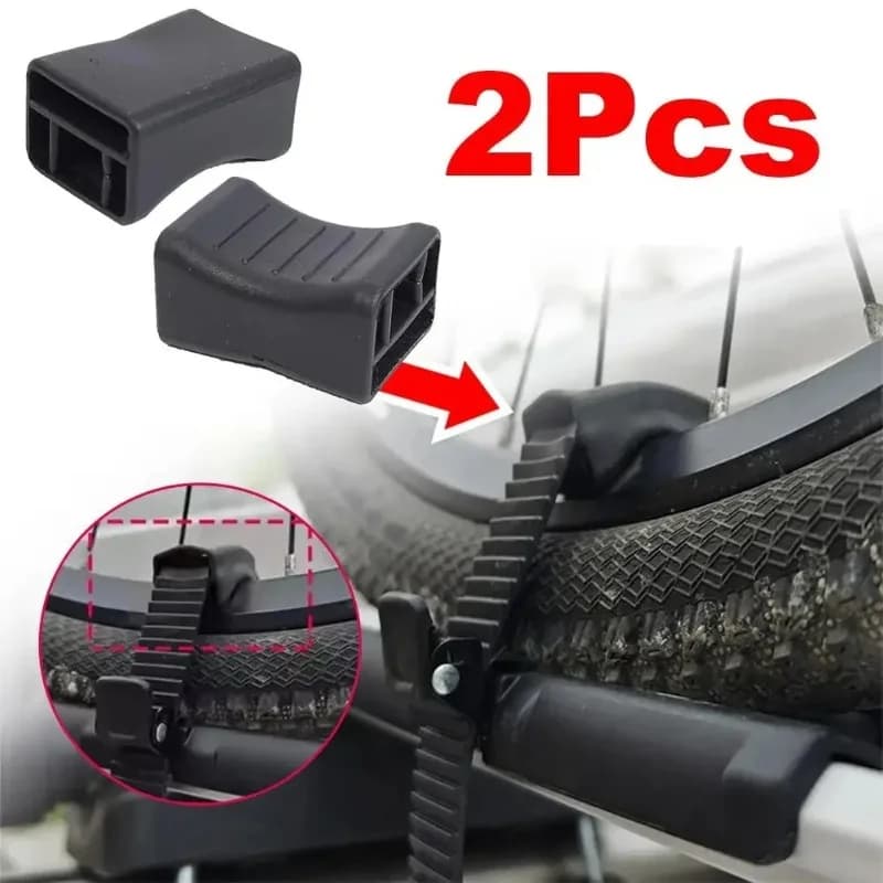 Bicycle Frame Protection Pad with Steel Ring & Cushion - Wheel Adapter Straps for Thule Roof Racks 599/598/591/568/564/561/532