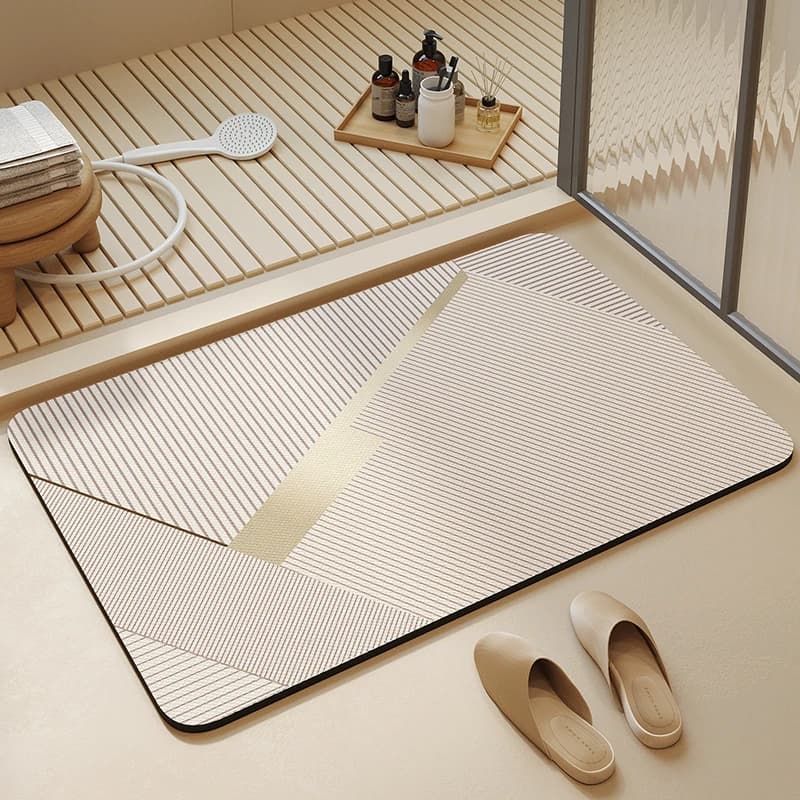 VIKAMA Tappetino per WC a forma di U per bagno Set multipezzo ad asciugatura rapida per lavandino e decorazione di tappeti per il design degli interni domestici