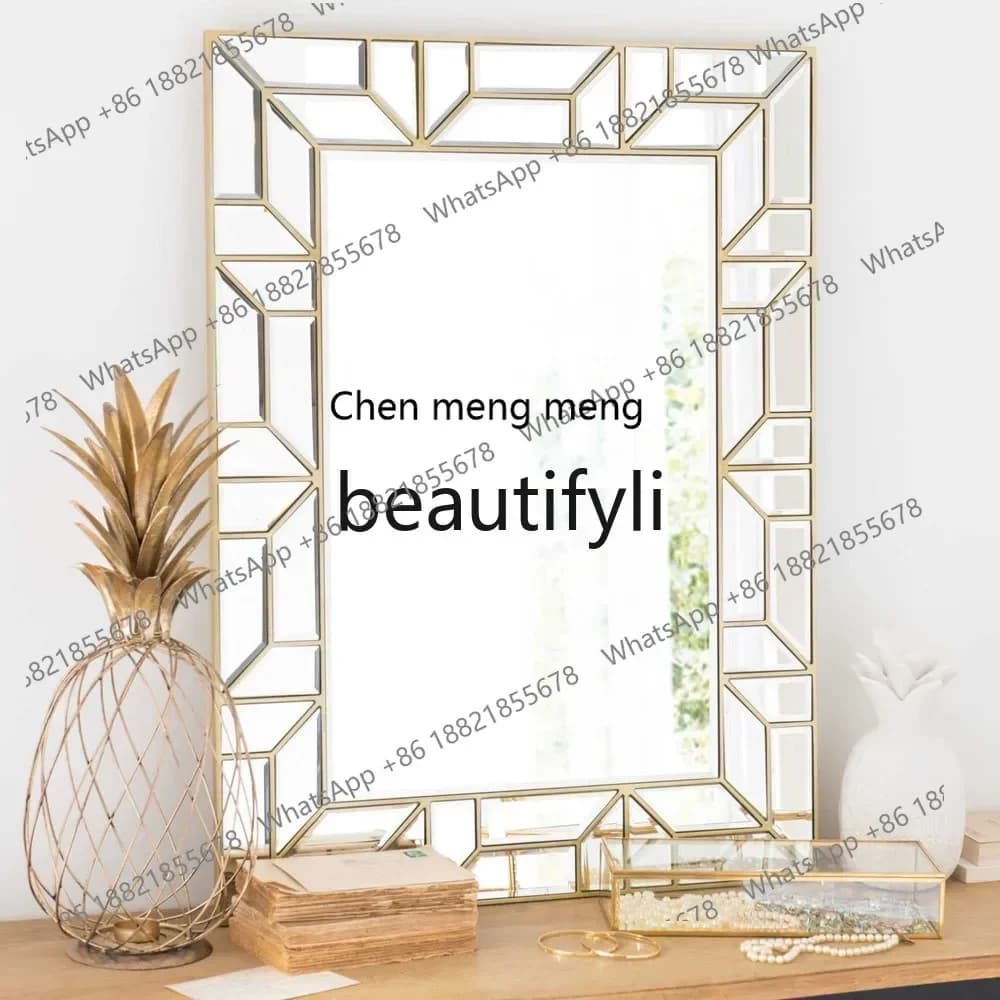 cqy Soggiorno divano sfondo muro appeso specchio da bagno specchio da toeletta specchio decorativo
