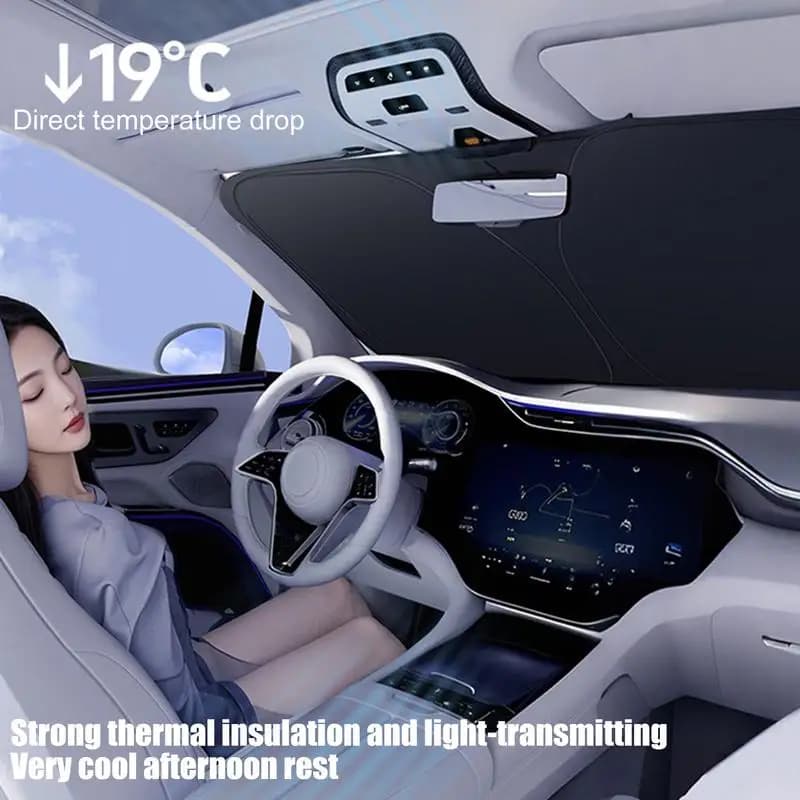 145x79 cm Parabrezza per auto Parasole in tessuto Oxford Finestrino anteriore Blocco UV Copertura Pieghevole Resistente al calore Parasole Accessori auto