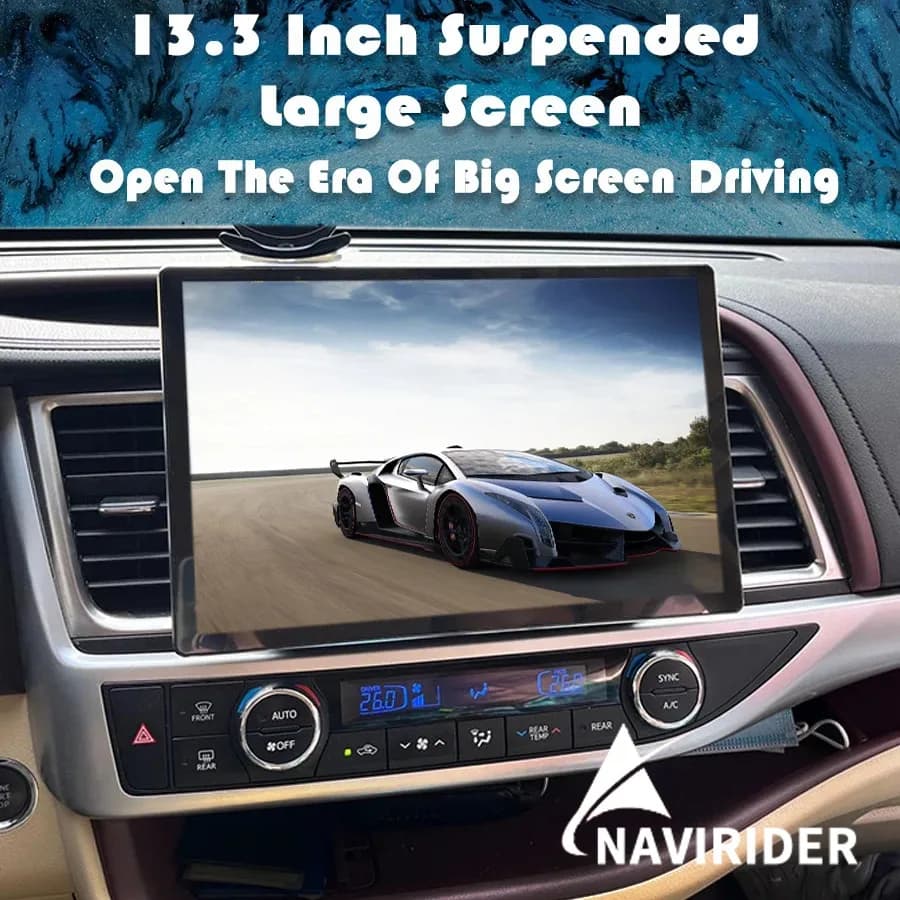 13.3Inch 2K Screen For TOYOTA Highlander Android 2015 2017 Car Multimedia Video Player Stereo GPS Navigation Wireless Carplay