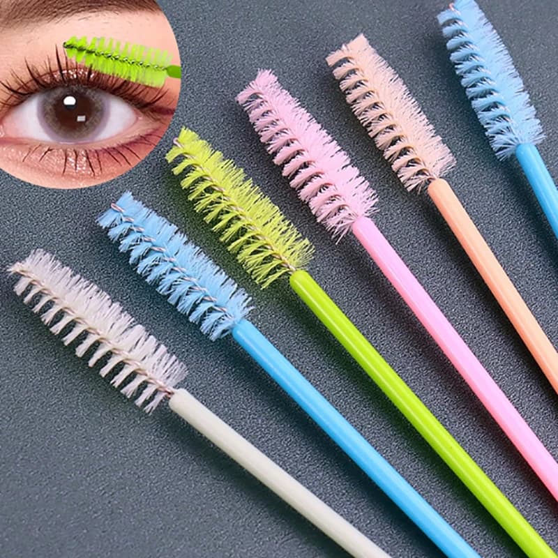 50 pieces eyelash brushes makeup brushes for disposable mascara applicator spooler eyelashes cosmetic brush eyelash extension tool