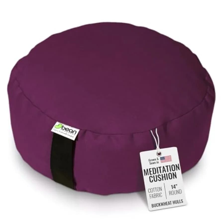 Zafu Meditation Pillows for Sitting on Floor Yoga Cushion Cotton/Buckwheat Fill Yoga Pillow Zafu Meditation Cushion Zen Kneelin