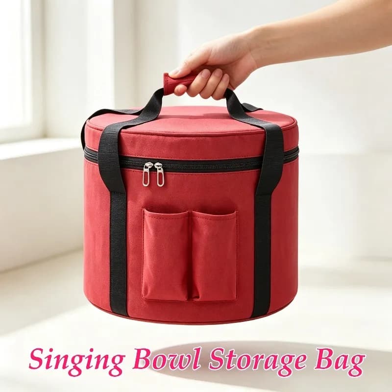 Crystal Singing Bowl Bag 6-14 Inch Sound Bowls Handbag Meditation Bowl Storage Bags Portable Musical Instrument Accessories
