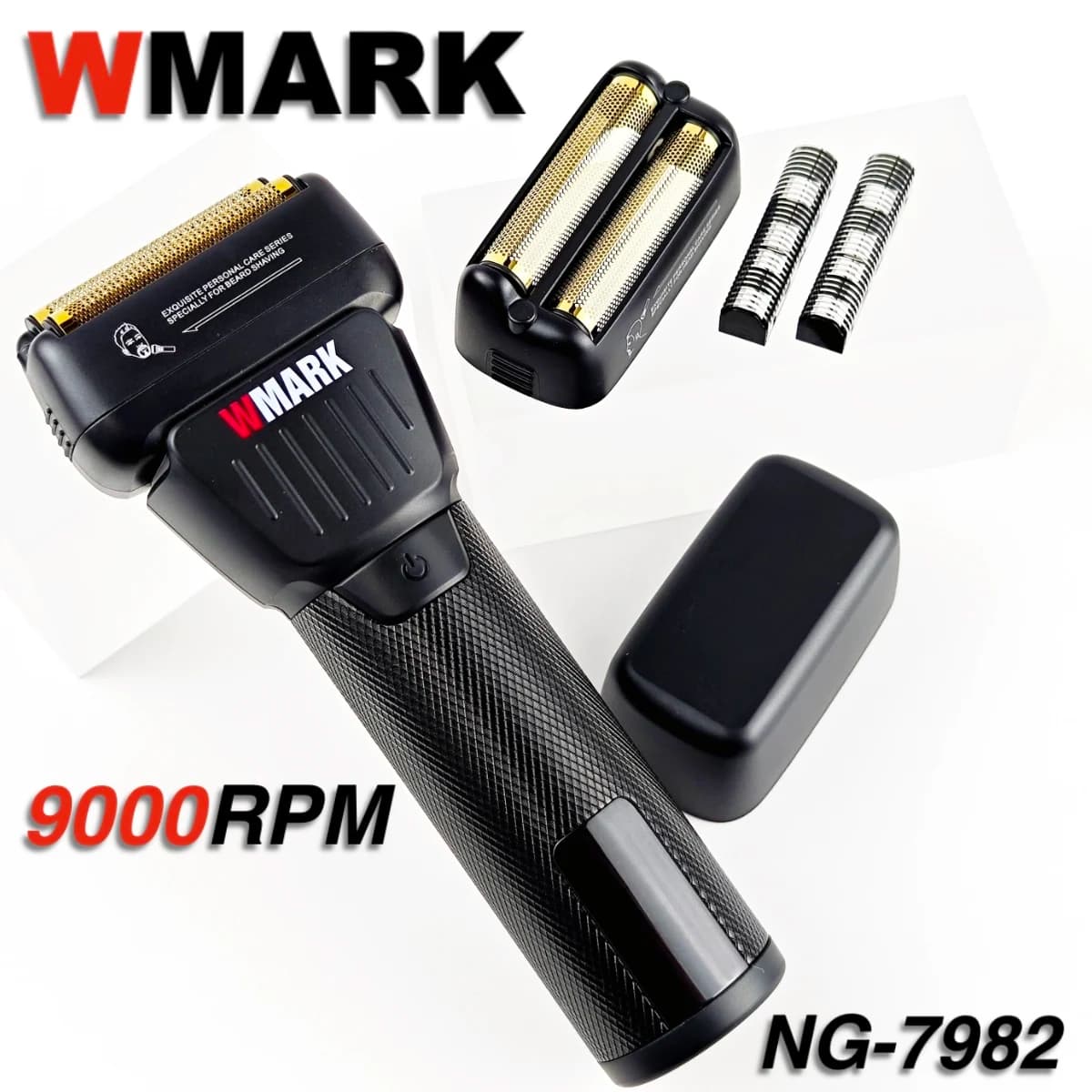 WMARK New Professional Haircut NG-7982 9000RPM LCD Digital Display Razor Plating Titanium Double Blade for Men Slot