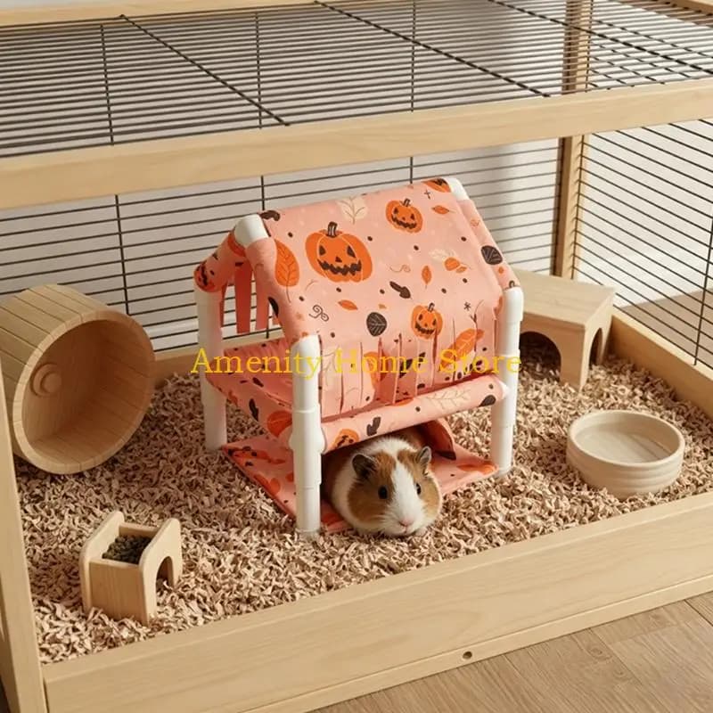 F26C Small Animal Hide Houses Soft Removable Cover Breathable Detachable Elevated Cats Hammocks Cats Standing Bed
