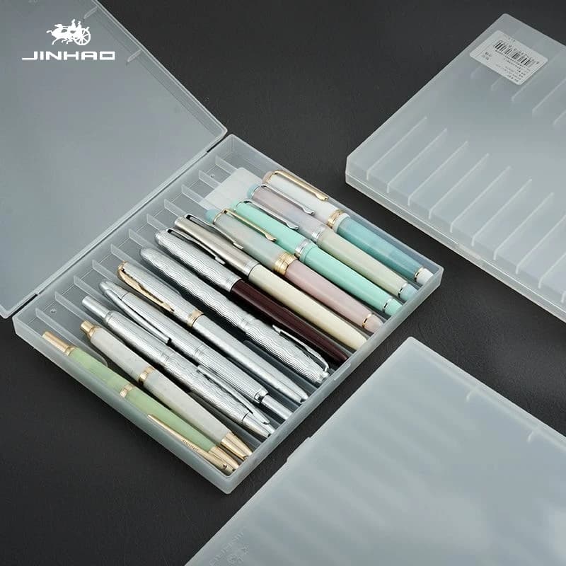 JINHAO Scatola Organizzatore in Plastica a 12 Scomparti per Penne Stilografiche, Astuccio per Matite, per Forniture Scolastiche e Cancelleria HONGDIAN MAJOHN