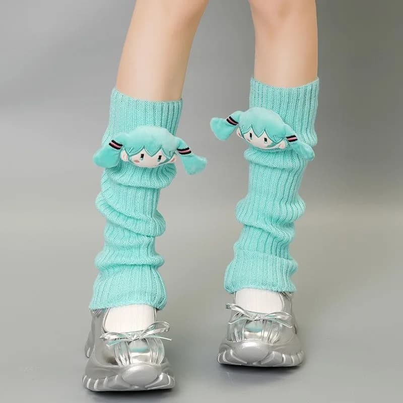 Nuovi calzini Hatsune Miku, calze calde autunnali e invernali, modello anime cartoon, regalo di compleanno per amici Kawaii