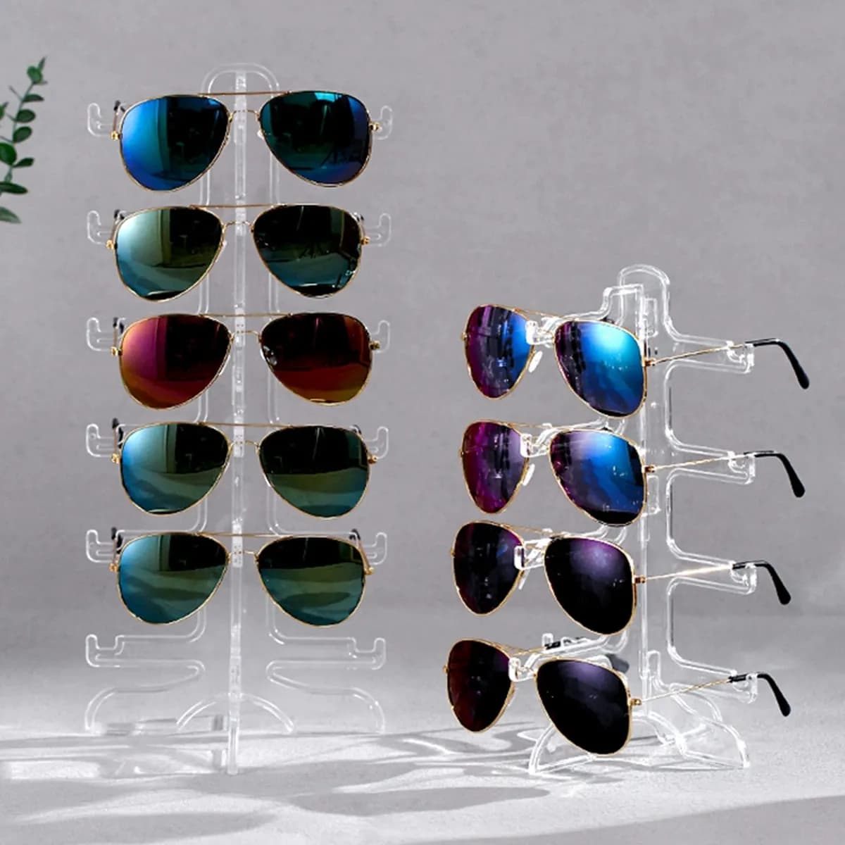 1pc Transparent multi-layer eyeglass frame, sunglasses display frame, desktop storage frame, minimalist storage frame