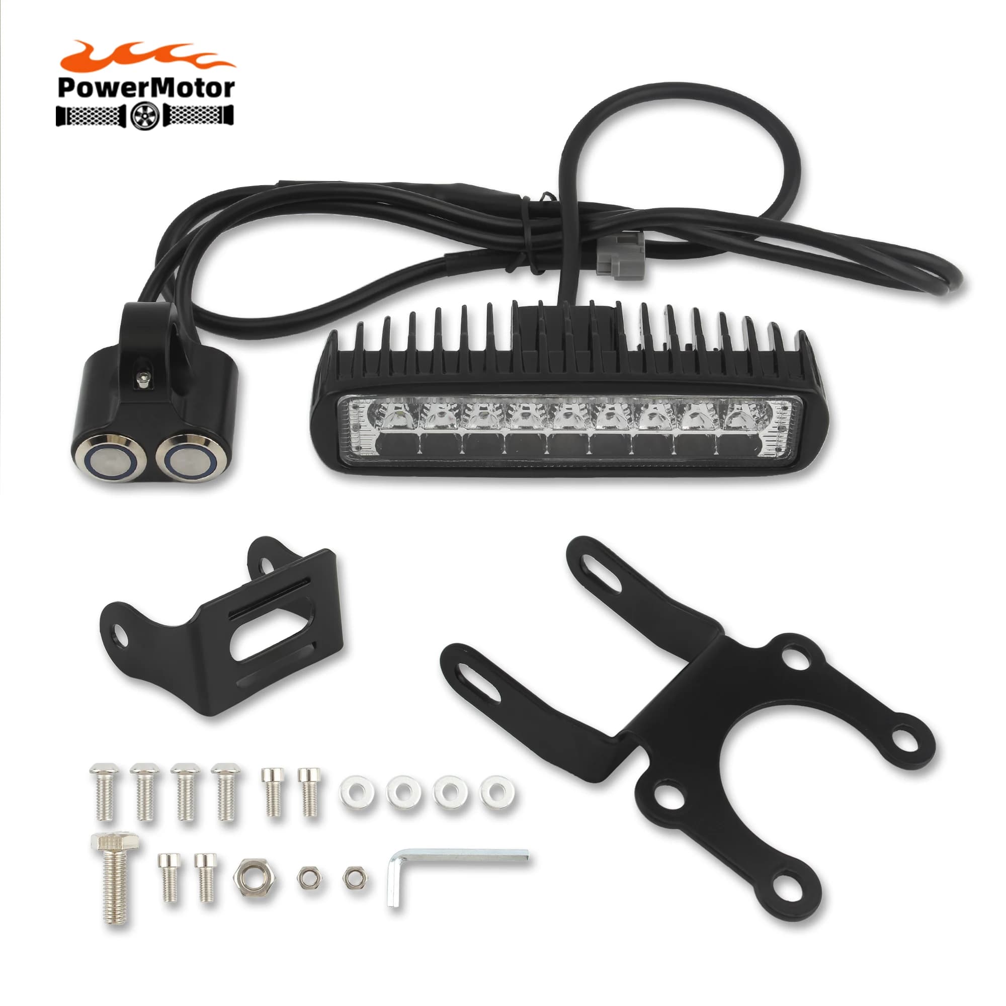For Surron Light Bee Motorcycle Front Headlight Switch with Spina Bracket Motocross Parts for SURRON Accessories Electric Bike