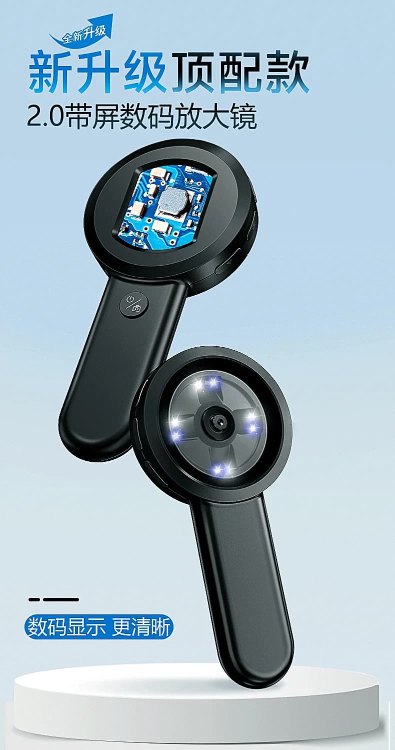 Schermo IPS da 2 pollici grandangolare per bambini microscopio digitale educativo CMOS lente d'ingrandimento per ispezione periscopio fotocamera endoscopio portatile
