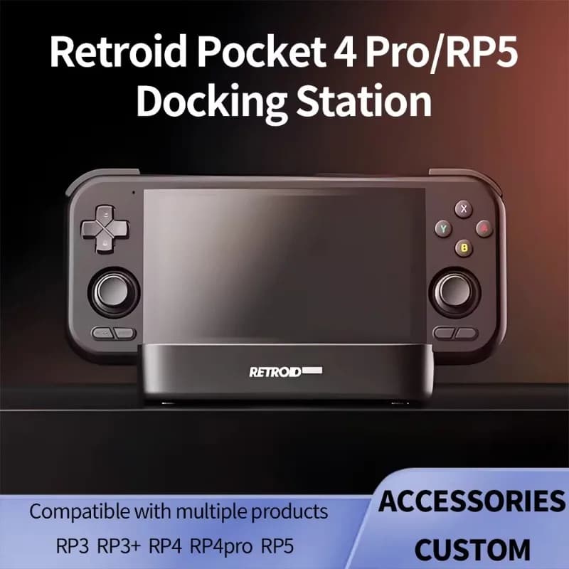 Docking Station Retroid Pocket 5 per Console di Gioco Retroid Pocket 4 Pro/RP5 Mini, Accessori per PC Gamer, Regali Personalizzati per Gamepad