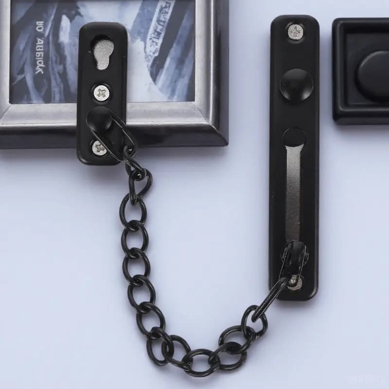 Catena di Sicurezza per Porta in Acciaio Inox, Antifurto e a Prova di Bambino, per Sicurezza Interna