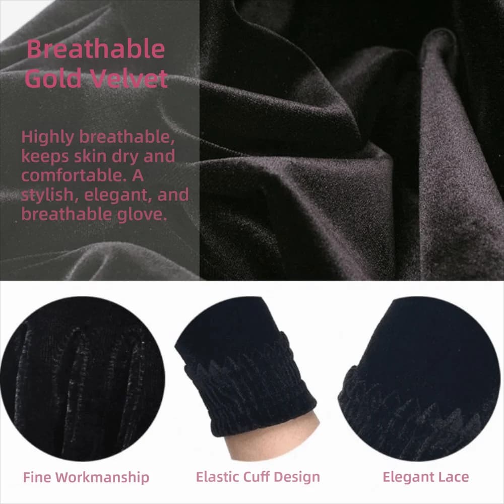 New Thick Velvet Gloves Solid Color Furry Warm Mitts Full Finger Mittens Autumn Winter