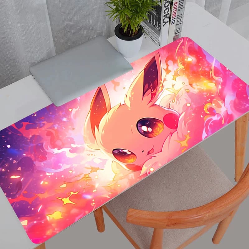 Mouse Mat XXL Anime Gamer Computer Mousepad Gaming Accessories Tablet Varmile P-Pokemons Eevee Mausepad Gift for Office