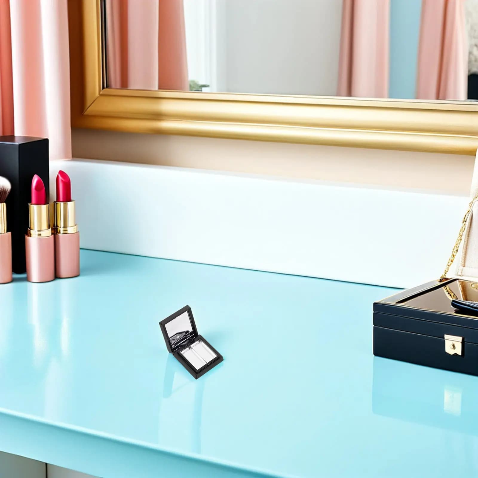 Set di 1 Palette Vuota per Trucco, per Appassionati di Fai-da-Te, Vassoio Portatile per Trucco, Palette Ricaricabile per Ombretti, Contenitore Vuoto per Rossetto