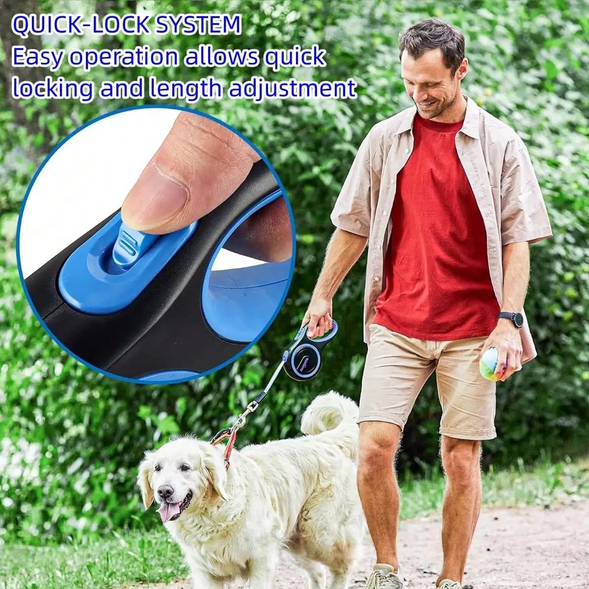 Guinzaglio retrattile automatico in nylon da 1 pezzo, guinzaglio per cani e gatti lungo 3 m
