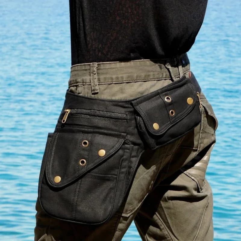 Medieval Steampunk Hip Belt Pouch Retro Outdoor Sports Pack Multi Functional Storage Bag For Outdoors Multis Pocket Waist Bags